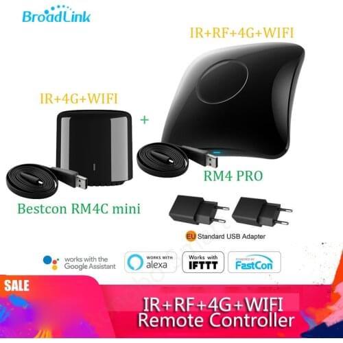 2020 Broadlink RM4 pro/Bestcon RM4C mini Universele IR RF Afstandsbediening Compatibel Alexa Google assistent Voor AC