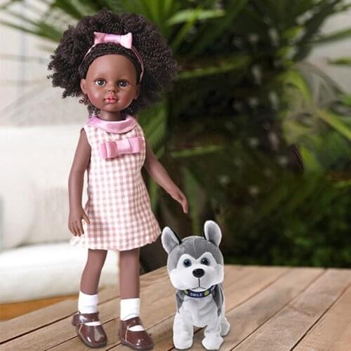 Baby Bed Sleeping Toy Reborn Girl Accessories Baby Room Decoration Eco-friendly Vinyl Doll African Black Doll