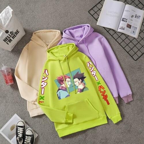 Hunter X Hunter Killua Leorio Kurapika Gon Hisoka And Neferpitou Long Sleeve Hoodie Harajuku Men Sweatshirt Hoodies