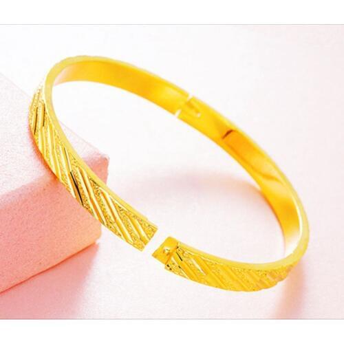 Classic Style Simple Womens Girls Bracelet Yellow Gold Filled Fashion Jewelry Gift Drop Shipping