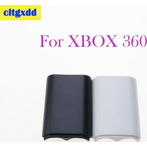 Cltgxdd Battery Pack Cover Shell Case Kit for Xbox 360 Wireless Controller Black White with Sticker