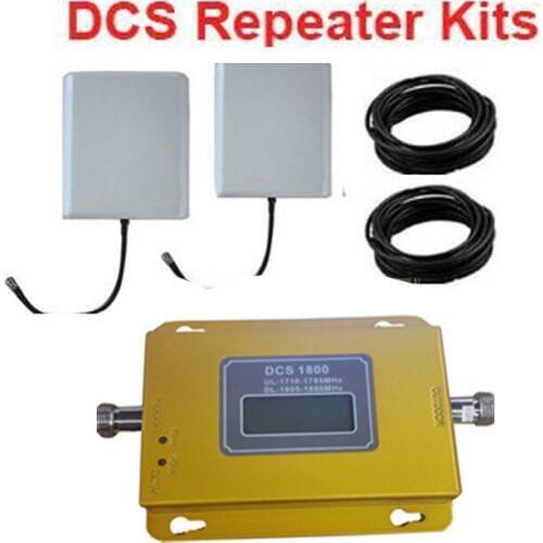 DCS 1800Mhz booster kits w/ 2 pannel antenna+15M of cable,DCS repeater kits 1800Mhz signal amplifier