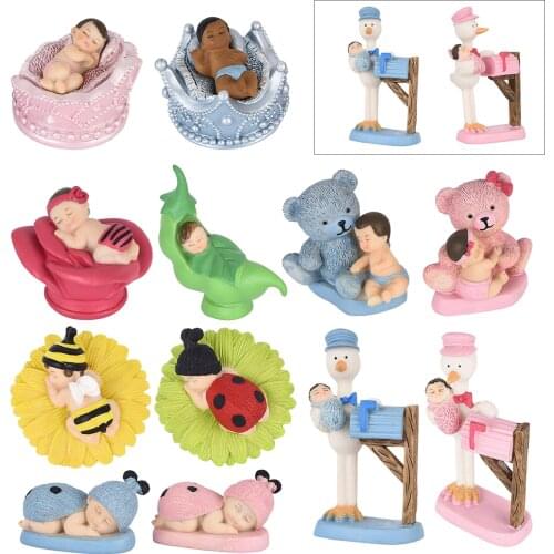 Resin Cute Baby Statues Figurine Doll Home Decor Decorative Ornaments Gift