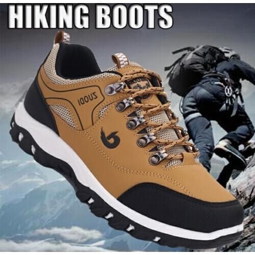 KAMUCC Men Climbing Shoes Non Slip Hiking Shoes for Men Waterproof Trekking Sneakers Man Fishing Camping Shoes Hunting Boots New