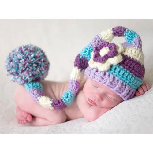 2020 New OkayMom Baby Photo Shooting Hats Newborn Photography Props Infant Girls Knitted Crochet Hat Cute Flower Handmade Caps