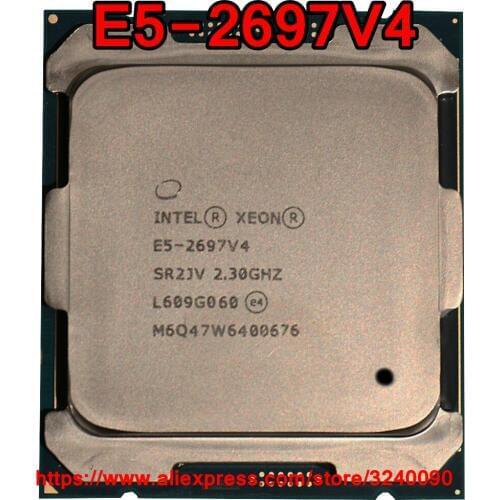 Intel Xeon CPU E5-2697V4 SR2JV 2.30GHz 18-Cores 45M LGA2011-3 E5-2697 V4 processor E5 2697V4 free shipping E5 2697 V4