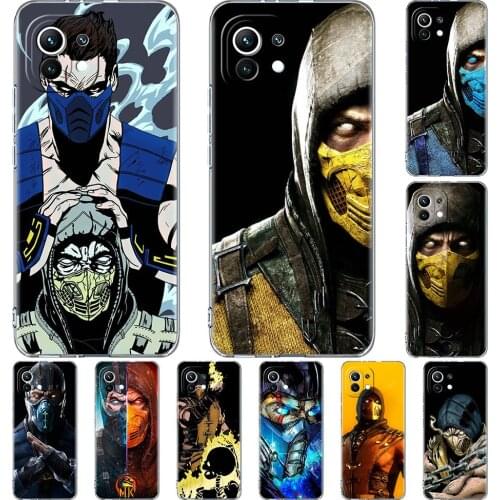 Clear Case for Xiaomi Mi Poco X3 NFC M3 11 10T Lite Phone Soft Cover Note 10 Pro 9T Transparent Celular Capa Mortal Kombat Game