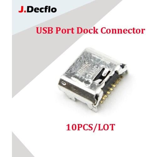 JDecflo 10Pcs/Lot USB Port Dock Connector For SamSung Tab A 10.1 SM T580 T585 T587 Charging Charger Plug Replacement Parts