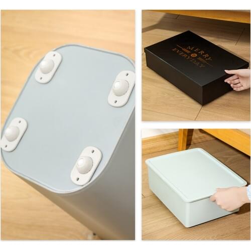 4/8Pcs Adhesive Casters Pulley Rollers For Cabinet Drawer Storage Box Trash Can Small Furniture Hardware Wheel Box Skateboard