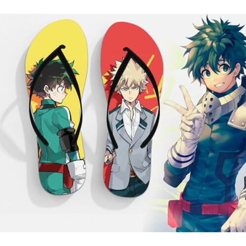 New Demon Slayer Anime Slippers Nezuko Cosplay Summer Flip-flops Fashion Casual Slippers Comfortable Men Beach Holiday Gifts