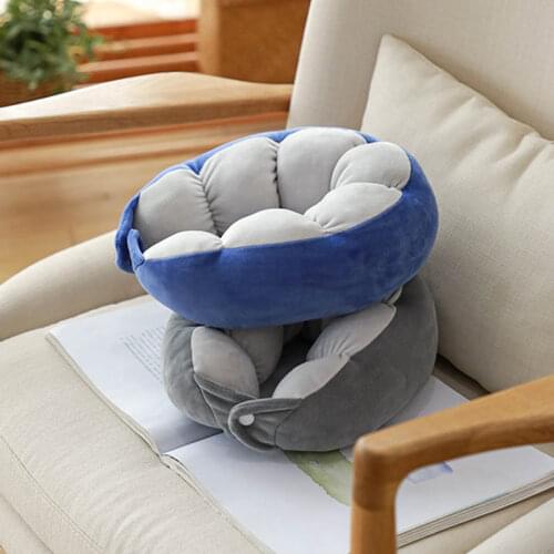 U Shaped Memory Foam Neck Pillow Airplane Travel Sleep Head Rest Support Pillows Soft Foam Car Office Head Rest Massage Cushions