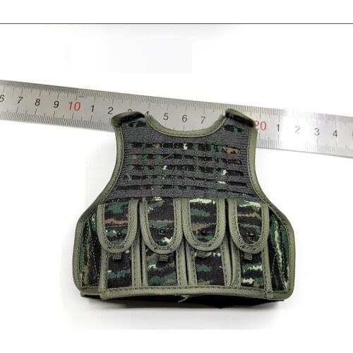 Peace Mission 1/6 Scale Soldier Model Accessories Tiger Pattern Camouflage Tactical Vest Model For Action Figure DIY Accessories