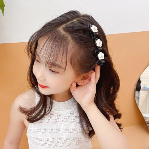 New Girls Hair Clips Rhinestone Pearls Flower Shape Hair Plastic Hair Root Clips Headwear Hairpins Hair Style Tools Accessories
