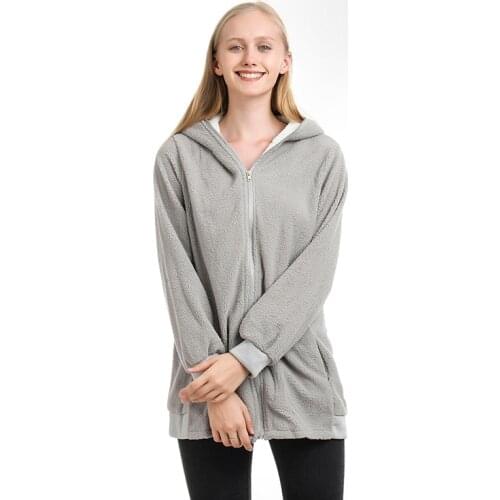 Women Skateboarding Hoodies Autumn Winter Lady Multicolor Long Sleeve zip-up Warm Hoodie Robe Femme