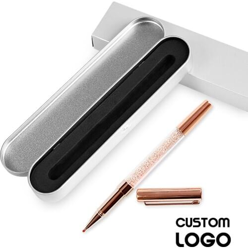 1pc New Crystal Pen Gel Pens Fashion Signature Pens Daily Office Hand Book Stationery Laser Lettering Custom Logo With Pen Boxes
