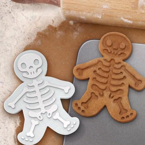 1 Pcs Halloween Ginger Skeleton Biscuit Cutter Sponge Cake Mold Fondant Cake Dough Cutters Cake Decorating Items