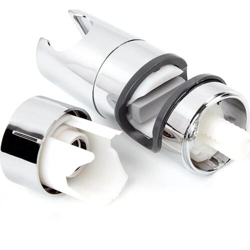 1pc Rail Slider 20-25mm Replacement Chrome Shower Head Rail Slider ABS Material Holder Adjustable Bracket