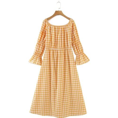 JC·KILIG 2021 Cotton Plaid Dress X6059
