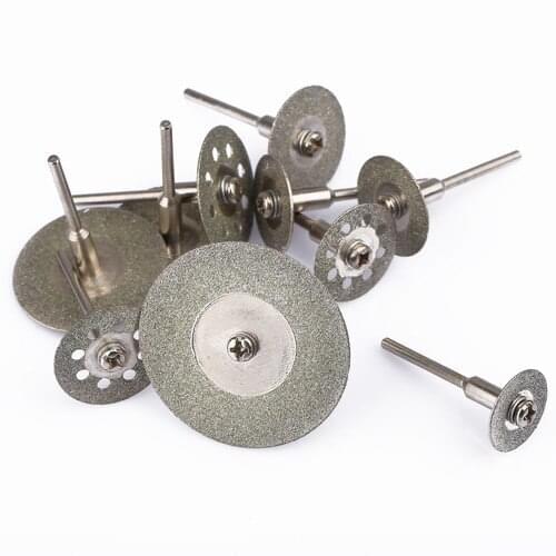 10PK/SET Dremel Cutter Wheel Discs Rotary Tool Diamond Cutting Discs Saw Blade with 2.35mm Mandrel for Electric Grinder
