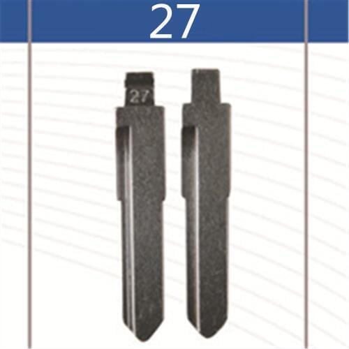 2 Pcs Uncut Replacement Car Key Blade for MAZDA 3 5 6 FAMILY HAIMA 323 FREEMA Key No.27 Blank Brass Car Key Blade