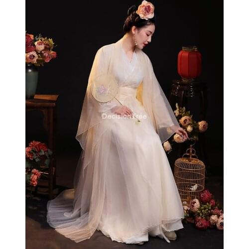 2021 ancient chinese costume fairy cosplay hanfu tang dynasty red wedding traditional chinese folk dress for women year clothes