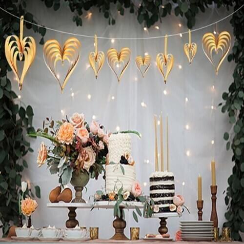 Nordic Art Home Ornament Heart-shaped Wind Chime Hanging Pendant Charm Decor Wind Chimes Bedroom