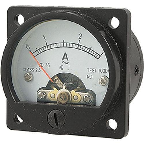 BMBY-AC 0-3A Round Analog Panel Meter Current Measuring Ammeter Gauge Black