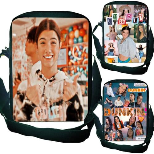 Charli Damelio Childrens Small Shoulder Bags Girls Cute Handbags Charli D'Amelio Fashion Crossbody Bags Kids Messenger Bags