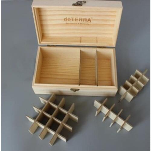 Essential Oil Case 36 Slots Perfume Oil Essential Oil Box Travel Solid Wood Carrying Holder Nail Polish Storage Bag