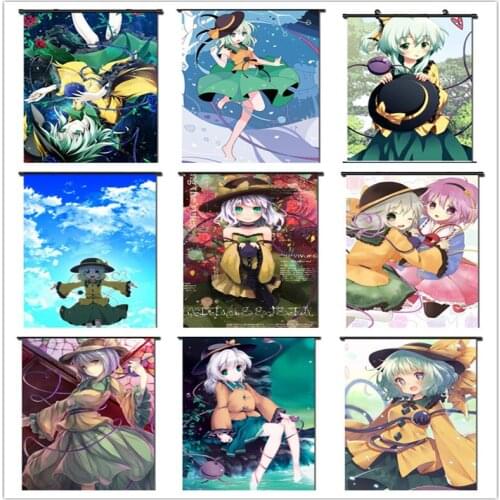 Coscase Japanese Anime TouHou Project Subterranean Animism Komeiji Koishi Home Decor Wall Scroll Poster Decorative Pictures