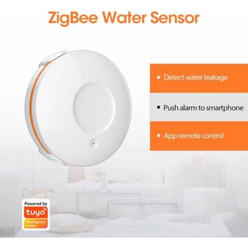 Tuya water immersion sensor ZigBee smart home mobile phone remote alarm, water leakage and overflow sensor linkage alarm