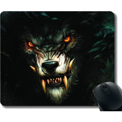 Gaming Mouse Mat,Dark werewolf adult Rubber Large Mouse pad Mat