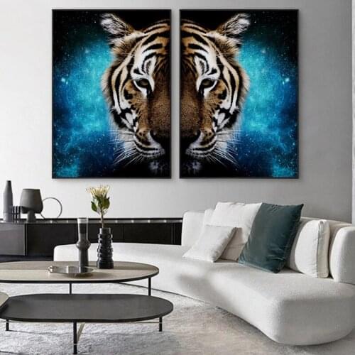 Tiger Canvas Painting Art Poster Modern Wall Animal Art Prints and Pictures Living Room Pictures Home Decor Cuadros Frameless