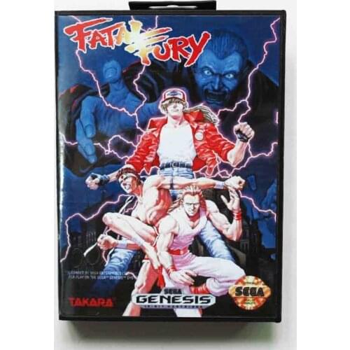 Fatal Fury Game Cartridge 16 bit MD Game Card With Retail Box For Sega Mega Drive For Genesis