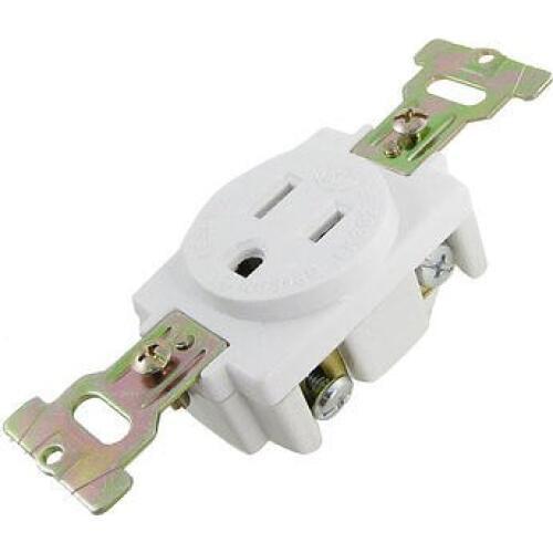 LK3021F 125V 15A 3 Pin US Type Grounding Socket White
