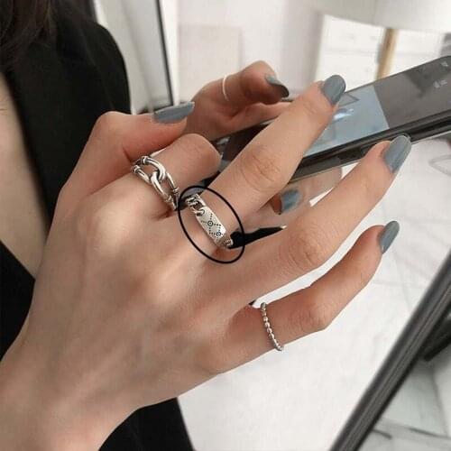 LOVOACC Women's Silver Rings
