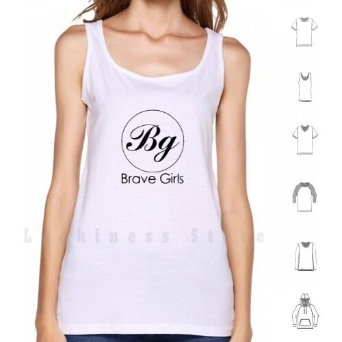 Brave Girls-Logo Tank Tops Vest 100% Cotton Brave Girls K Pop Girl Group Brave Hyeran Minyoung Yujeong