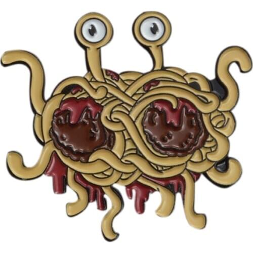 Monster Pin Fsm Enamel Pin Ramen Funny Flair Brooch Denim Jeans Shirt Coat Lapel Pin Metal Badge