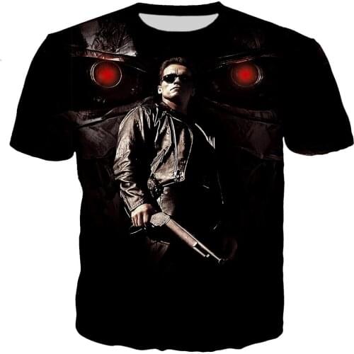 Terminator Arnold Schwarzenegger Men/women New Fashion Cool 3D Printed T-shirts Casual Style Tshirt Streetwear Tops