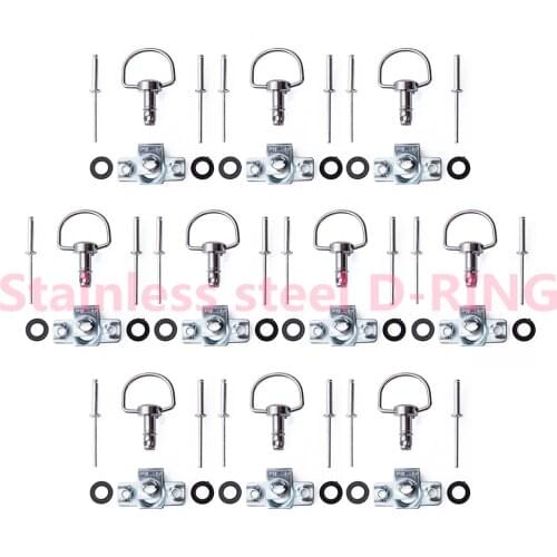 14mm/17mm/19mm Stainless steel Motorcycle Fairing Fasteners Quick Release D-RING 1/4 Turn Rivet Motorcycle Racing bolts screws