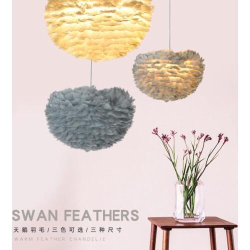 Postmodern feather chandelier childrens room chandelier personalized art coffee shop clothing shop milk tea shop lamp
