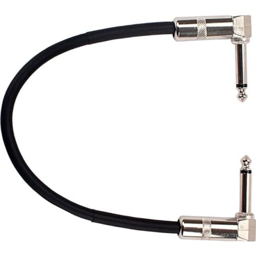 Durable 30cm Guitar Effector Effect Pedal Cable Cord 6.35mm Right Angle Wire