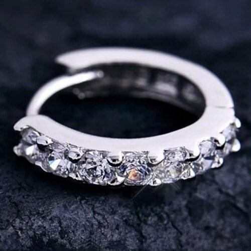 Copper-plated Earrings Korean All-match Earrings European Silver Jewelry Earrings-3 Colors 1.2*0.2cm New Trendy Woman Gifts