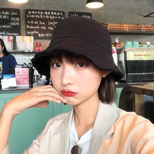 Fishermans Hat Summer Thin Korean Fashion Versatile Japanese Hat Childrens Beige Fur Brim Sunscreen Basin Hat