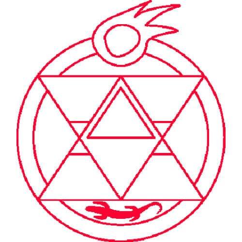 Fullmetal Alchemist Cosplay Anime Cartoon Logo Props Waterproof Animation Cartoon Logo Temporary Tattoo Stickers XR178