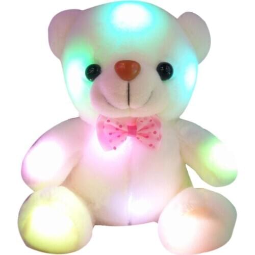 Luminous Creative Light Up LED Teddy Bear Stuffed Animal Plush Toy Colorful Glowing Teddy Bear Christmas Gift for Kid