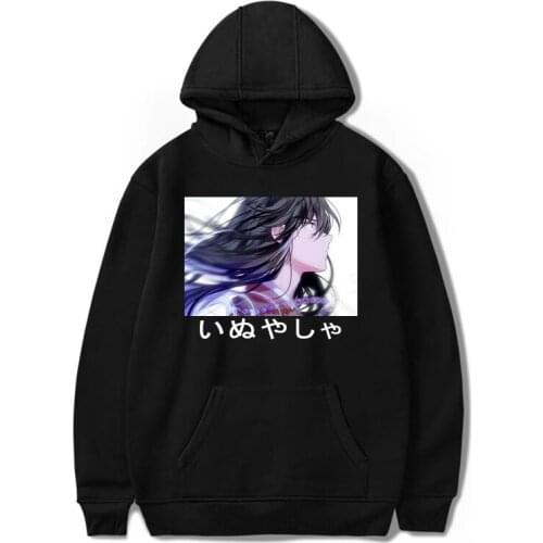 Anime Inuyasha Hoodie Sesshoumaru Printed Sweatshirts Harajuku Unisex Manga Oversized Coat Cartoon Tracksuit Clothes Tops Autumn
