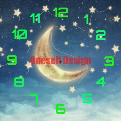 Decoration home diamond painting with clock moon diamond embroidery full set with clock diamond mosaic sale diy frame