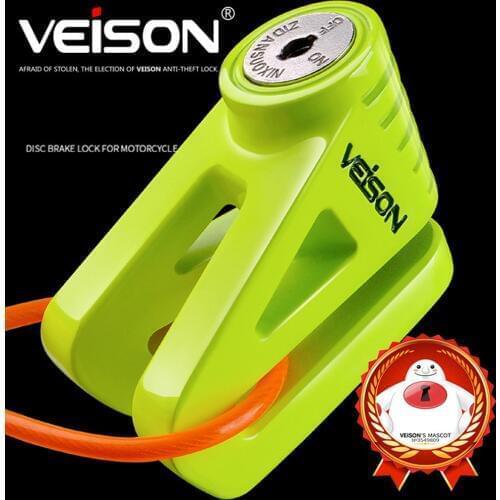 VEISON Stainless Steel Motorcycle Lock Bicycle Theft Pretection Brake Moto Motorbike Lock Waterproof bike Lock