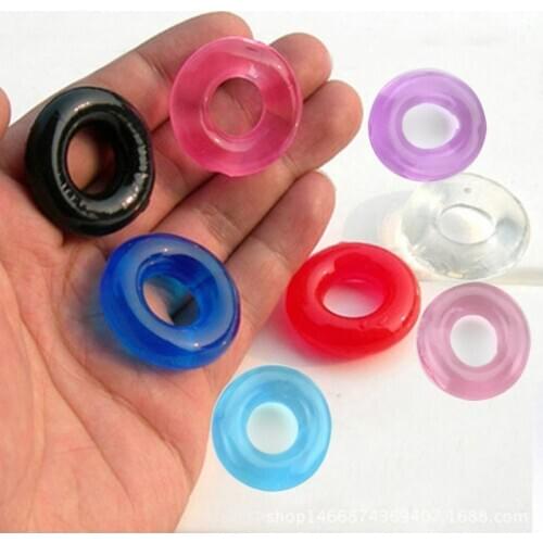 3PCS Lasting Donuts Silcone Cock Rings Delaying Ejaculation Penis Ring Flexible Glue Sex Toys for Men Penis Rings Fine lock Loop